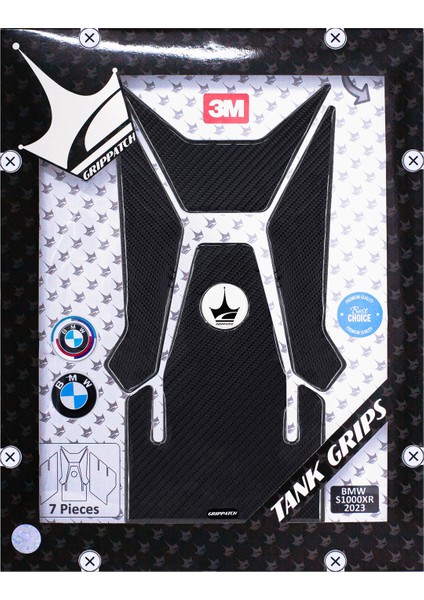Bmw S1000XR 2023 ile Uyumlu Kaydırmaz 6d Karbon 7 Parça Tank Pad Seti GC44 fiyatları