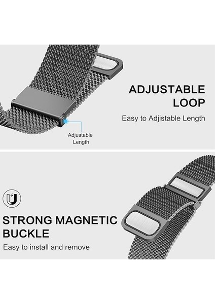 Watch Gt5 Pro 42MM / Gt5 41MM / Gt4 41MM Uyumlu 18MM Yüksek Kalite Manyetik Hasır Paslanmaz Çelik Metal Kordon fırsatları
