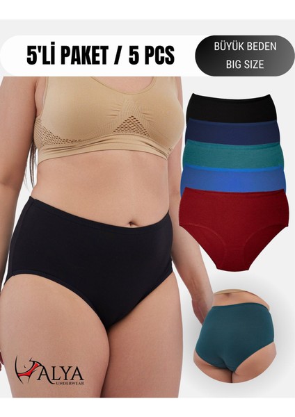 Kadın Külot, Pamuklu Büyük Beden Külot, Yüksek Bel Iç Çamaşırı ( P24, 5xl )