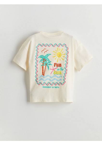 Lcw Kids Ekru Bisiklet Yaka Kız Çocuk Şortlu Pijama Takımı modelleri