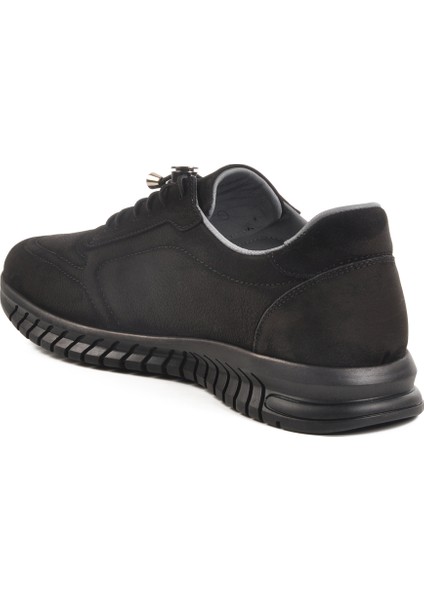 Siyah Nubuk Hakiki Deri Erkek Günlük Ayakkabı 43255-1 M fırsatları