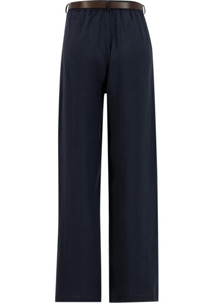 Kemerli Palazzo Tencel Pantolon 25Y2810 Lacivert fiyatları