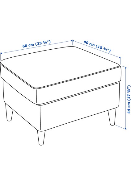 Strandmon Puf 60 x 40 x 44 cm Siyah Bej Kumaş Kaplı Çok Yönlü Kullanım modelleri