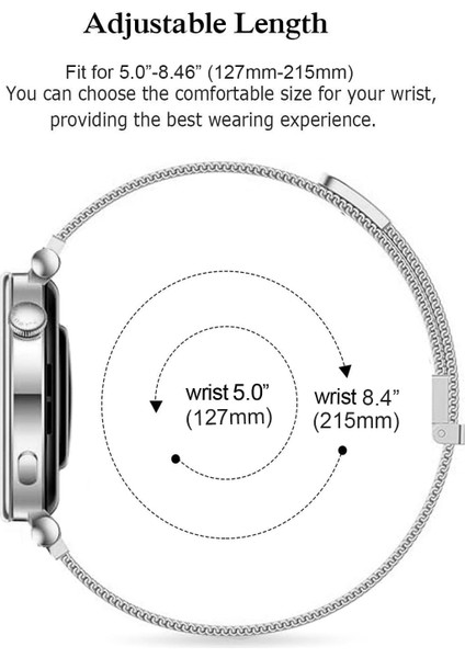 Watch Gt5 Pro 42MM / Gt5 41MM / Gt4 41MM Uyumlu 18MM Yüksek Kalite Manyetik Hasır Paslanmaz Çelik Metal Kordon fırsatları