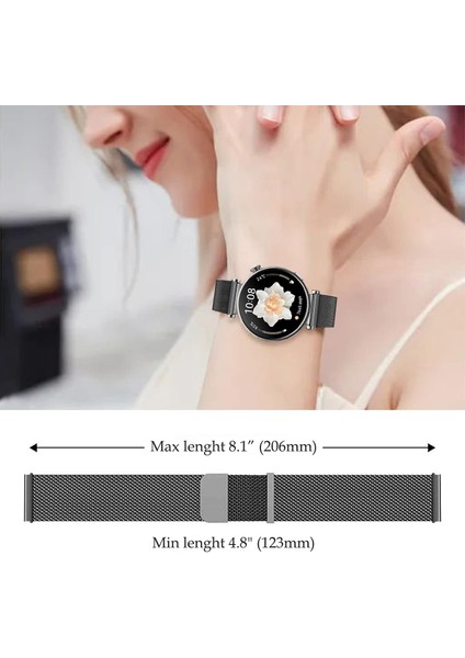 Watch Gt5 Pro 42MM / Gt5 41MM / Gt4 41MM Uyumlu 18MM Yüksek Kalite Manyetik Hasır Paslanmaz Çelik Metal Kordon indirimleri