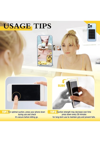 Yüksek Kaliteli Tüm Cihazlar ve Yüzeyler ile Uyumlu Vakumlu Telefon Tutucu Ayna Duvar Cama Yapışan - Apple Samsung Xiaomi Honor Huawei Universal Telefon Tutucu