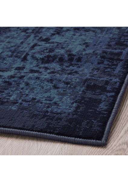 Vonsbäk Halı 170 x 230 cm Koyu Mavi Eskitme Vintage Görünümlü Kolay Temizlenir indirimleri