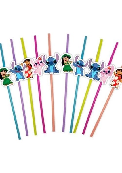 Lilo ve Stitch Artistik Pipet 10 Adet
