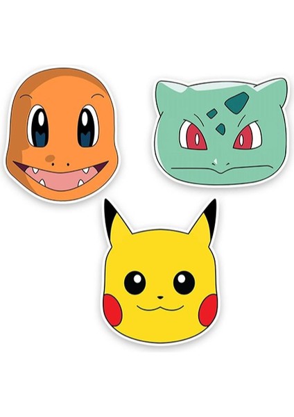 Pokemon Kağıt Maske 6 Adet