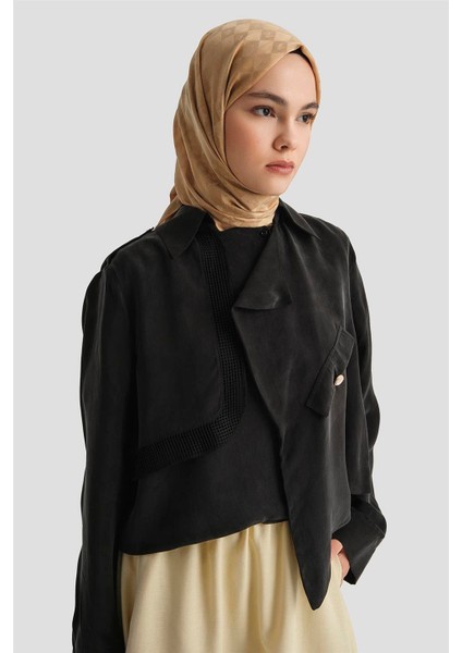 Asimetrik Ceket 25Y5914 Siyah fırsatları