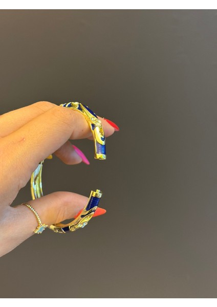 Çelik Mineli Desenli Kadın Kelepçe Bileklik