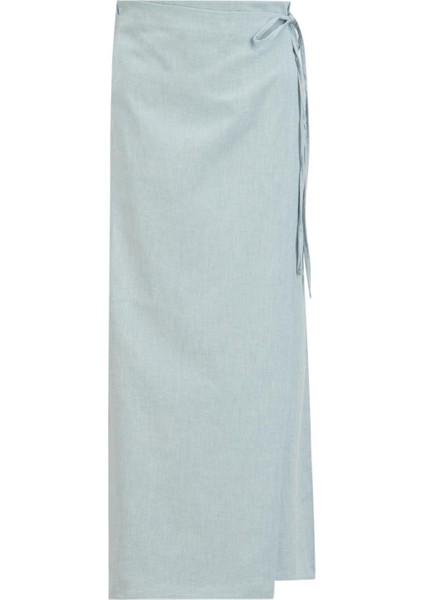 Anvelop Denim Görünümlü Etek 25Y1806 Gri Mavi
