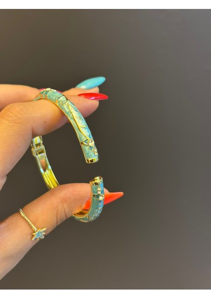 Çelik Mineli Desenli Kadın Kelepçe Bileklik