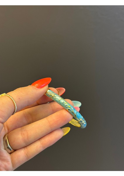 Çelik Mineli Desenli Kadın Kelepçe Bileklik modelleri