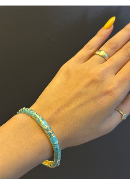 Çelik Mineli Desenli Kadın Kelepçe Bileklik indirimleri