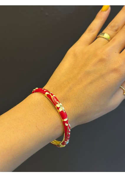 Çelik Mineli Desenli Kadın Kelepçe Bileklik indirimleri