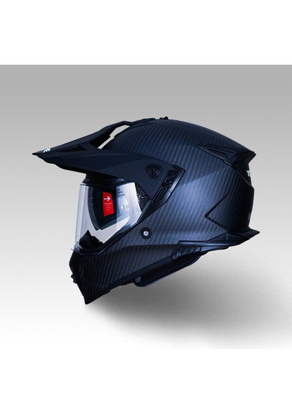 FG601 Kask Karbon Full Face Motosiklet Mat Siyah Çift Vizör UV Bluetooth Yuvalı ECE 22.06 MIPS