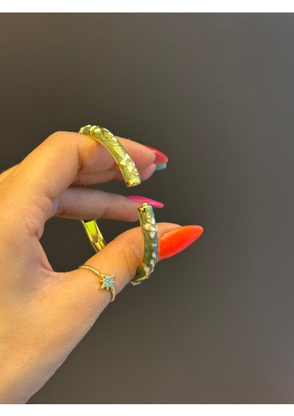 Çelik Mineli Desenli Kadın Kelepçe Bileklik fiyatları