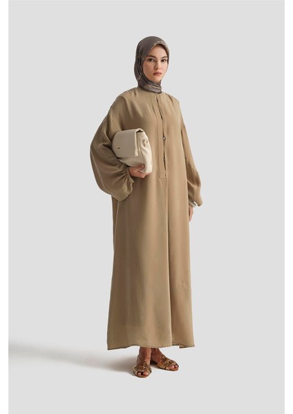 Cupra Dökümlü Elbise 25Y9034 Camel fiyatları
