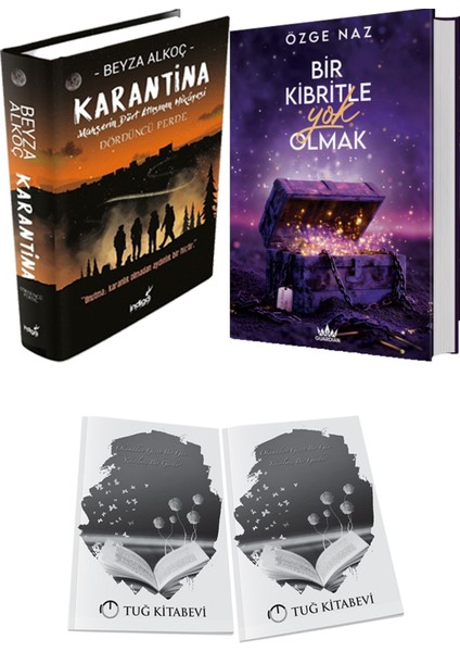 Bir Kibritle Yok Olmak 3 Ciltli ve Karantina 4 Ciltli Beyza Alkoç 2li Set + Hediyeli