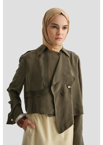 Asimetrik Ceket 25Y5914 Haki fırsatları