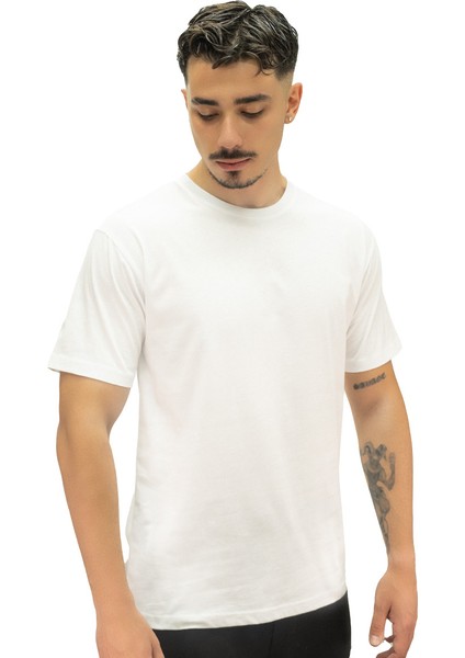 Basic Kısa Kollu T-Shirt Beyaz