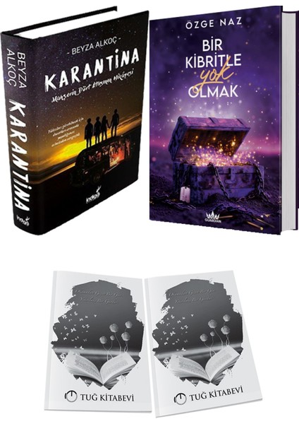Bir Kibritle Yok Olmak 3 Ciltli ve Karantina 1 Ciltli Beyza Alkoç 2li Set + Hediyeli
