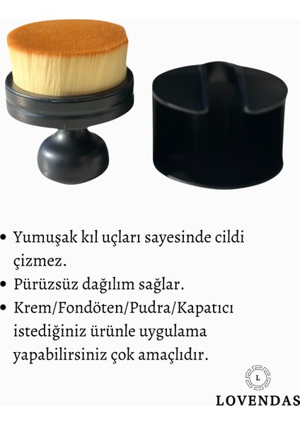 Glow Fondöten Fırçası Profosyonel Çok Amaçlı Fondöten, Pudra ve Kapatıcı İçin Dahil modelleri