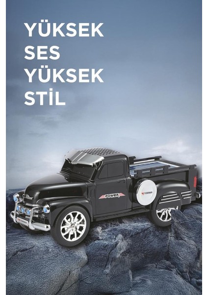 D54 Siyah Pickup Araba Bluetooth Hoparlör Güneş Enerjili Speaker modelleri