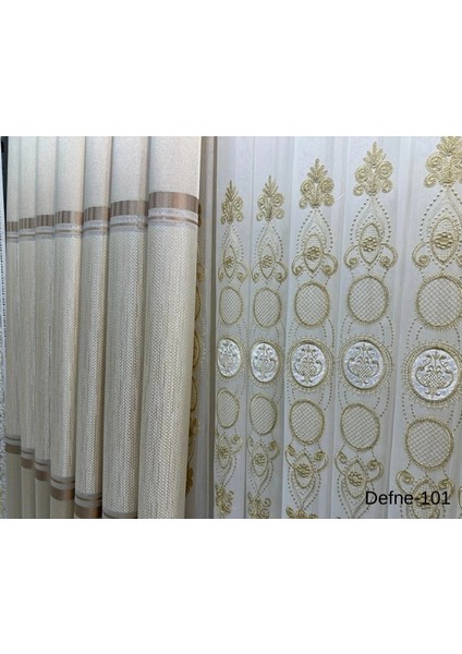 Nivemeshome Defne Vizon FT614166 V-101 1/3 Sık Pileli Fon Perde Apm indirimleri