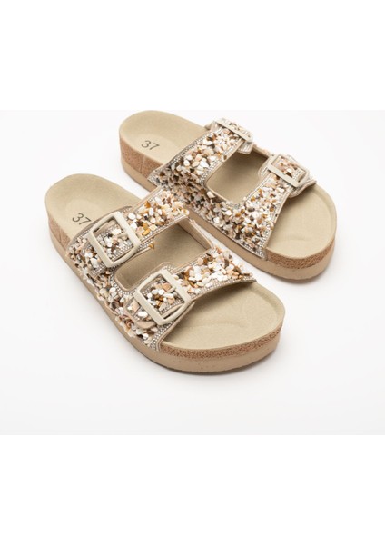 Morena Taş Detaylı Tokalı Terlik modelleri