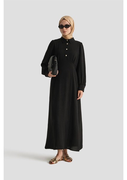 Elbise 25YD9177 Siyah