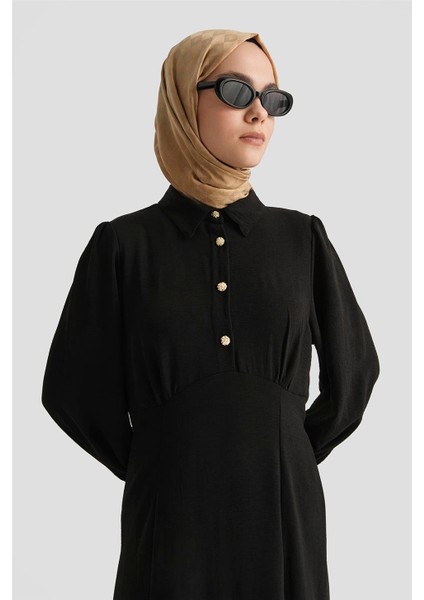 Elbise 25YD9177 Siyah fırsatları