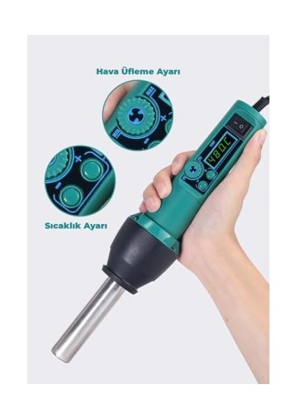 YIHUA-8858-I Isı Ayarlı Sıcak Hava Tabancası fiyatları