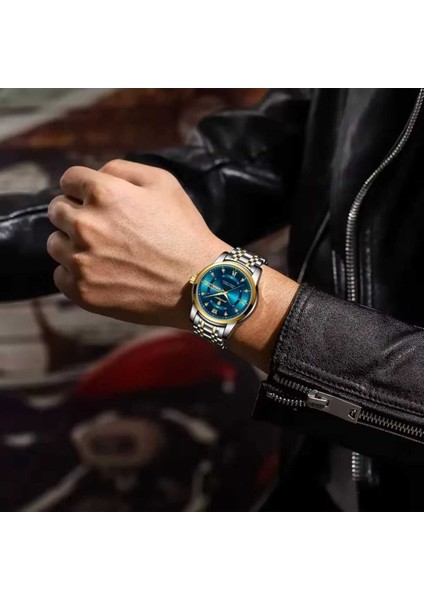 936 Metalik Gün Hafta Klas Tasarım Kol Saati modelleri