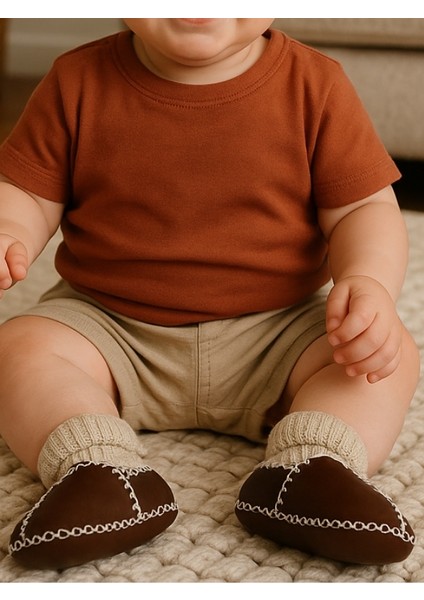 Bebe Patik Ayakabı Deri Lüx Kahverengi