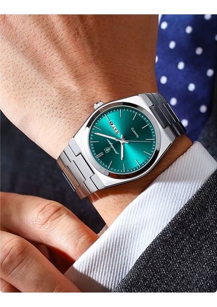 Yeni Model Premium Su Geçirmez Çelik Şık Kol Saati fırsatları
