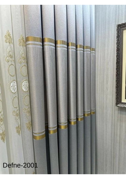 Nivemeshome Defne Gümüş FT614166 V-2001 1/3 Sık Pileli Fon Perde Apm fiyatları