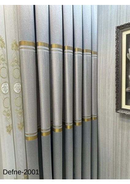 Nivemeshome Defne Gümüş FT614166 V-2001 1/3 Sık Pileli Fon Perde Apm fırsatları