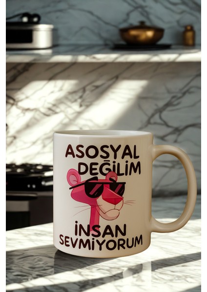 Çokaş Porselen Kahve Kupa Bardak Motivasyon Cümle Yazı Baskılı Desenli 1 Adet