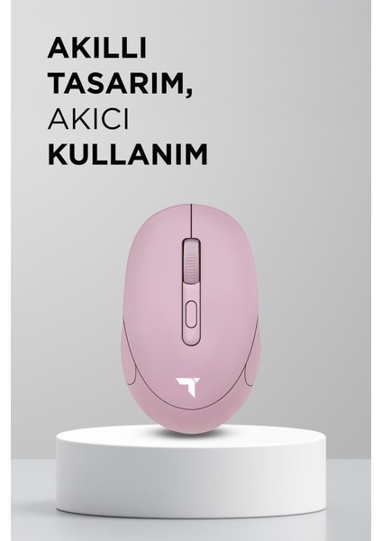 Tm-17 Pembe Çift Modlu Sessiz Kablosuz Mouse Fare modelleri