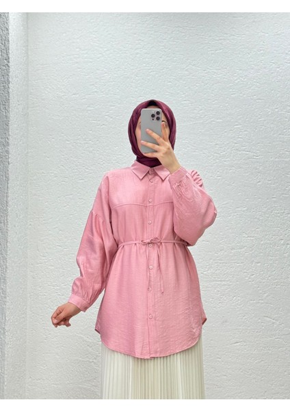 Nubona Önü Roba Detaylı TUNIK-AS5897 Pembe
