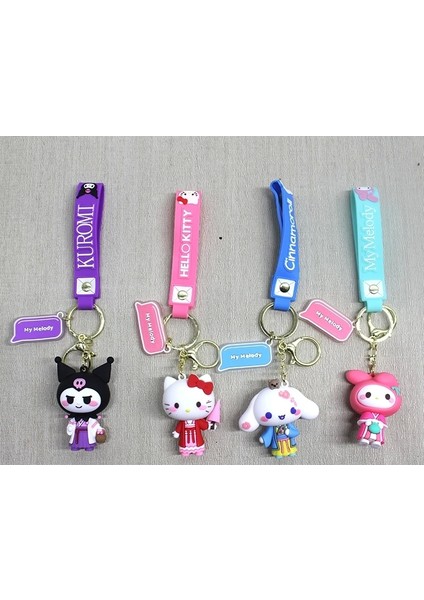 Silikon Kuromi ve Hello Kitty Anahtarlık ALK4249