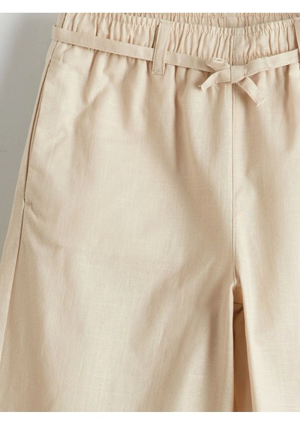 Lcw Kids Bej Beli Lastikli Kız Çocuk Pantolon fırsatları