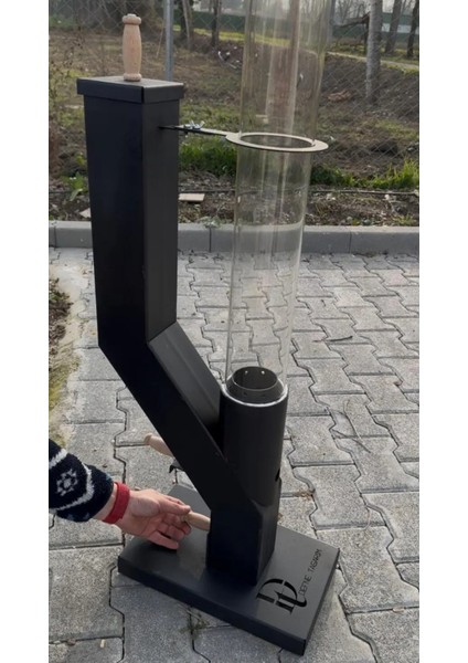 Pelet Soba Kasasız Roket Pelet Sobası Bahçe Şöminesi modelleri