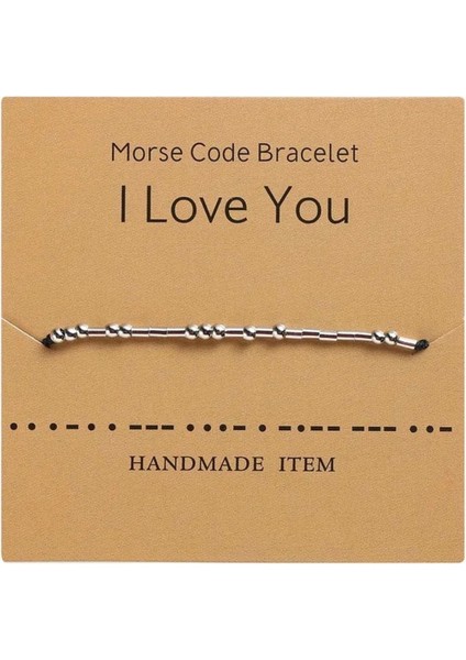Mors Alfabesi I Love You Bileklik