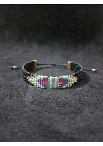Miyuki Bohem Desenli Ayarlanabilir Bileklik