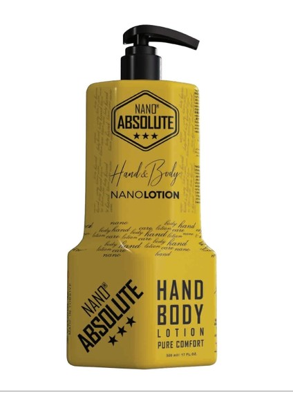 Hand & Body Lotıon Pure Comfort (Sarı) 500 Ml/nano Absolute El ve Vücut Losyonu