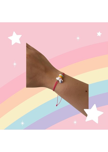 Murano Cam Unicorn Bileklik | Ayarlanabilir Asansörlü Ip Bileklik | El Yapımı Renkli Kadın Bilekliği modelleri