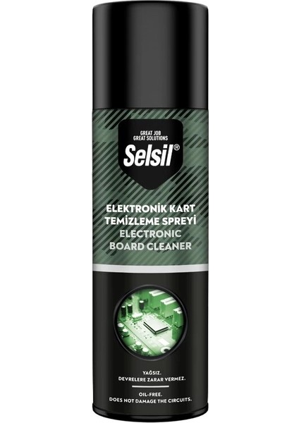 Selsil Elektronik Kart Temizleme Spreyi 500ML Yağsız - Devrelere Zarar Vermez